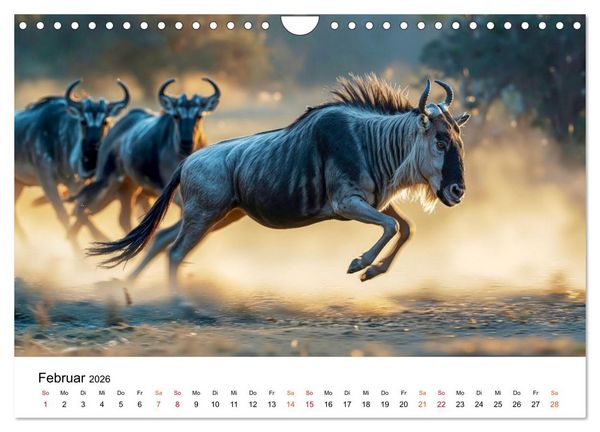 Produktbild: Gnus - die gro&szlig;en Wanderer (Wandkalender 2026 DIN A4 quer), CALVENDO Monatskalender