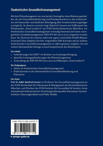 Produktbild: Studentisches Gesundheitsmanagement