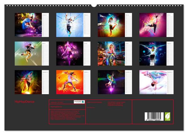 Produktbild: HipHopDance (hochwertiger Premium Wandkalender 2026 DIN A2 quer), Kunstdruck in Hochglanz