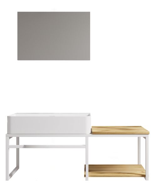 3-tlg. Waschtisch Badmöbel Waschbecken Bitila 100