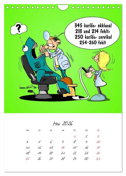 Produktbild: Trumix Cartoons - Gesundheit (Wandkalender 2026 DIN A4 hoch), CALVENDO Monatskalender