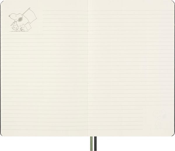 Produktbild: Moleskine Peanuts Gruppe Notizbuch limitierte Ausgabe, L/A5, liniert, fester Einband, Grau