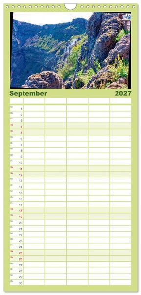 Produktbild: Familienplaner 2027 - Historisches am Golf von Neapel mit 5 Spalten (Wandkalender, 21 x 45 cm) CALVENDO