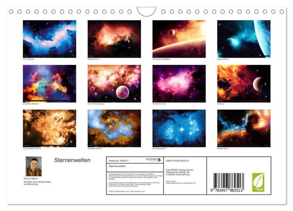 Produktbild: Sternenwelten (Wandkalender 2026 DIN A4 quer), CALVENDO Monatskalender