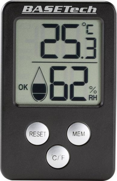 Produktbild: Thermo-/Hygrometer Schwarz E0130