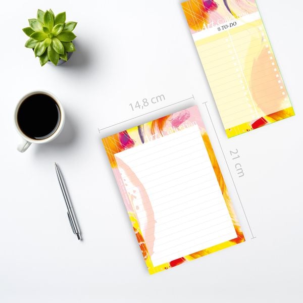 Produktbild: Notizblock-Set DIN A5. 2 Notizbl&ouml;cke 50 Seiten pro Block im A5-Format mit farbenfrohen Design aus der Art.Collection von Stay Inspired