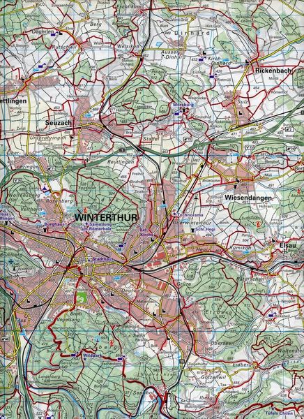 Produktbild: K&uuml;mmerly+Frey Wanderkarte 8 Z&uuml;rcher Unterland 1:40.000
