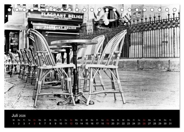 Produktbild: Streifzug durch Paris (Tischkalender 2026 DIN A5 quer), CALVENDO Monatskalender
