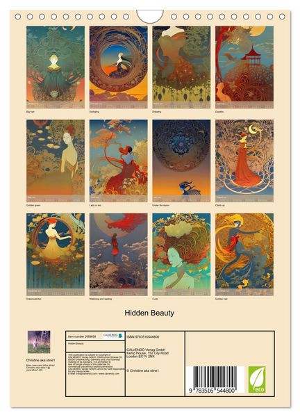 Produktbild: Hidden Beauty (Wall Calendar 2026 DIN A4 portrait), CALVENDO 12 Month Wall Calendar