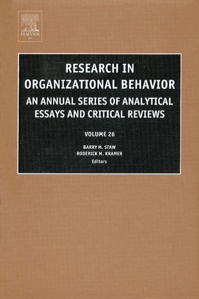 Produktbild: Research in Organizational Behavior