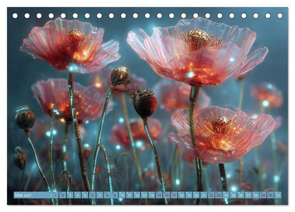 Produktbild: Luminous Garden. Wo Biologie und KI verschmelzen (Tischkalender 2027 DIN A5 quer), CALVENDO Monatskalender