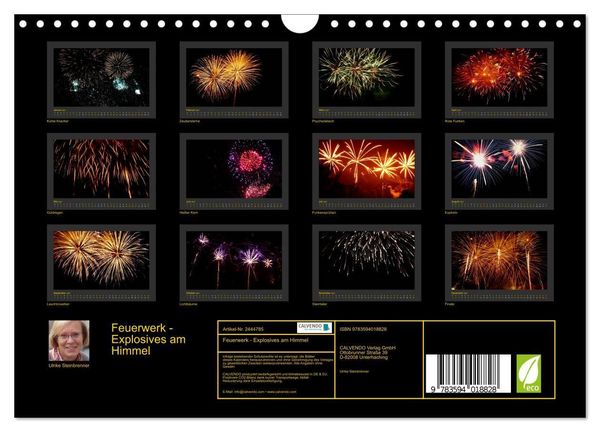 Produktbild: Feuerwerk - Explosives am Himmel (Wandkalender 2027 DIN A4 quer), CALVENDO Monatskalender