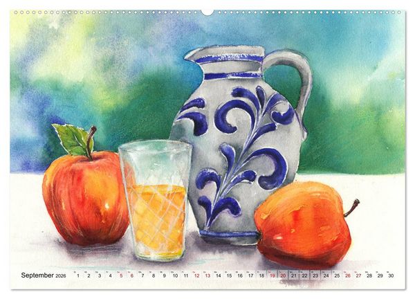 Produktbild: Frankfurt in Aquarell (hochwertiger Premium Wandkalender 2026 DIN A2 quer), Kunstdruck in Hochglanz