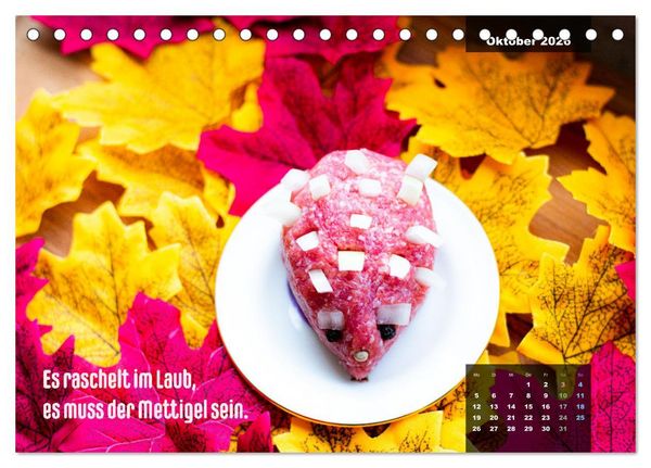Produktbild: Mettkalender - Mettigel Edition (Tischkalender 2026 DIN A5 quer), CALVENDO Monatskalender