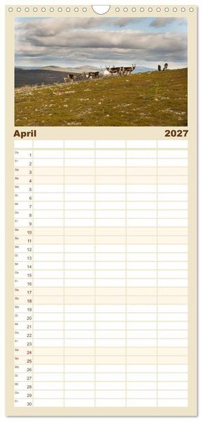 Produktbild: Familienplaner 2027 - Heimat der Samen mit 5 Spalten (Wandkalender, 21 x 45 cm) CALVENDO