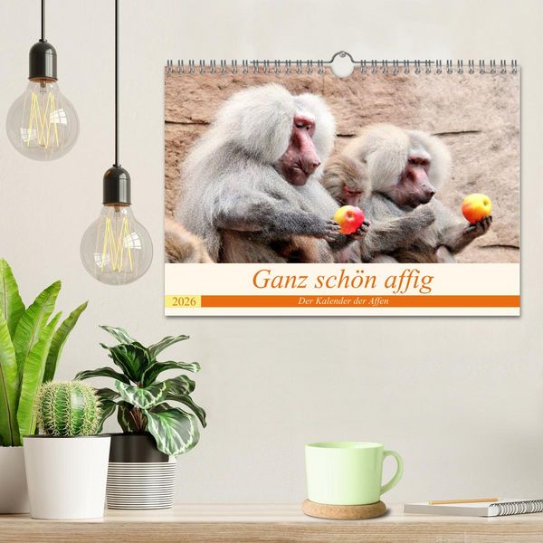 Produktbild: Ganz sch&ouml;n affig - Der Kalender der Affen (Wandkalender 2026 DIN A4 quer), CALVENDO Monatskalender