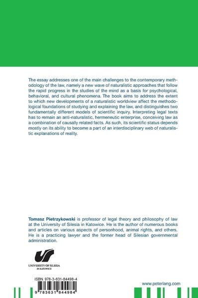 Produktbild: Naturalism and the Frontiers of Legal Science