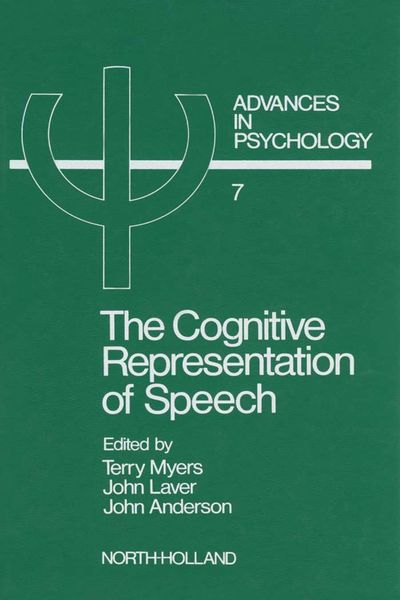 Produktbild: The Cognitive Representation of Speech