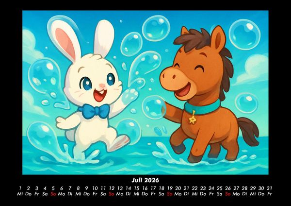 Produktbild: Bouncy & Huf - Im Weltraum 2026 Fotokalender DIN A3