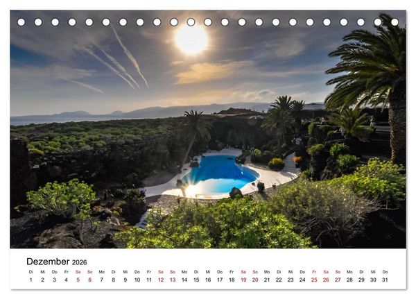 Produktbild: Lanzarote - Die Farben der Natur (Tischkalender 2026 DIN A5 quer), CALVENDO Monatskalender