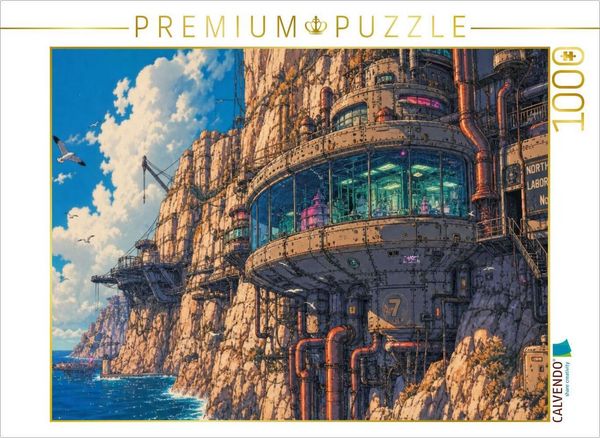 "CALVENDO Puzzle Szene aus ""Die geheimnisvolle Insel"" von Jules Verne | 1000 Teile Lege-Größe 64x48cm Foto-Puzzle für glückliche Stunden"