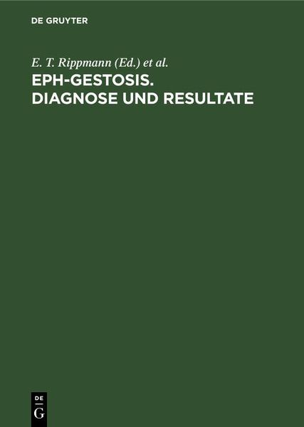 Produktbild: EPH-Gestosis. Diagnose und Resultate