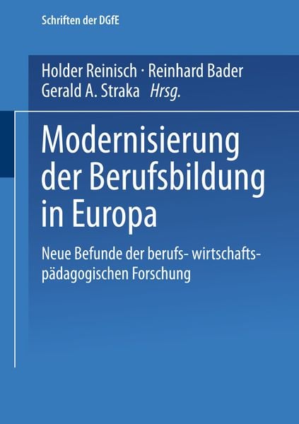 Produktbild: Modernisierung der Berufsbildung in Europa