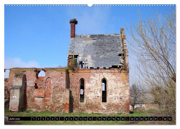 Produktbild: Im Paradies der St&ouml;rche - Dorfkirchen als Storchkirchen in Ostpreu&szlig;en (hochwertiger Premium Wandkalender 2026 DIN A2 quer), Kunstdruck in Hochglanz