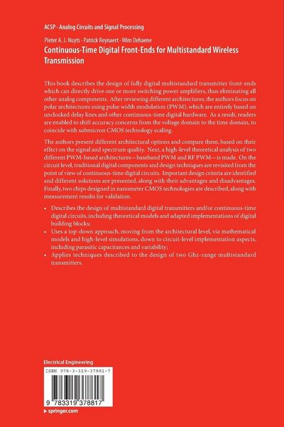 Produktbild: Continuous-Time Digital Front-Ends for Multistandard Wireless Transmission