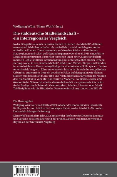 Produktbild: Die s&uuml;ddeutsche St&auml;dtelandschaft &ndash; ein interregionaler Vergleich