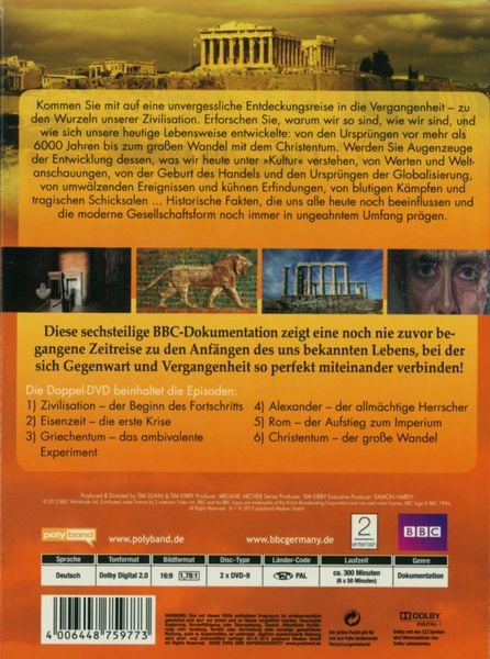 Produktbild: Die Welt der Antike - Urspr&uuml;nge unserer Zivilisation [2 DVDs]