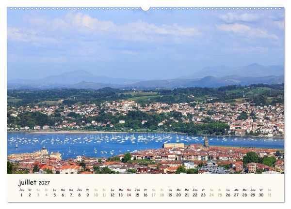 Produktbild: Entre monts et vagues - Une ann&eacute;e au Pays Basque (Calendrier mural 2027 DIN A2 vertical), CALVENDO calendrier mensuel