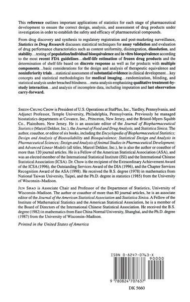 Produktbild: Statistics in Drug Research