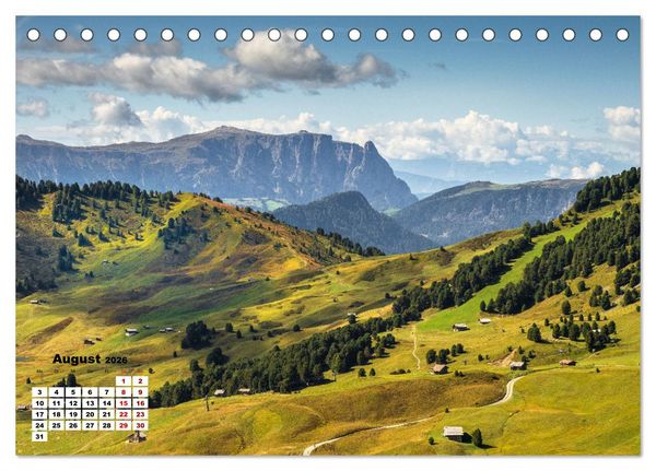 Produktbild: Berggipfel der Dolomiten (Tischkalender 2026 DIN A5 quer), CALVENDO Monatskalender