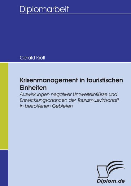 Produktbild: Krisenmanagement in touristischen Einheiten