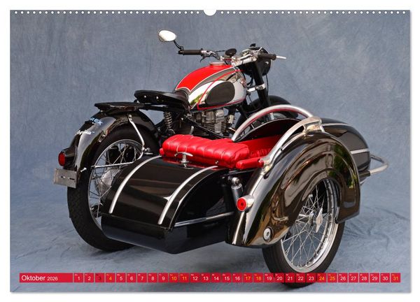 Produktbild: Horex Regina 3 mit Steib Seitenwagen S 501 (Wandkalender 2026 DIN A2 quer), CALVENDO Monatskalender