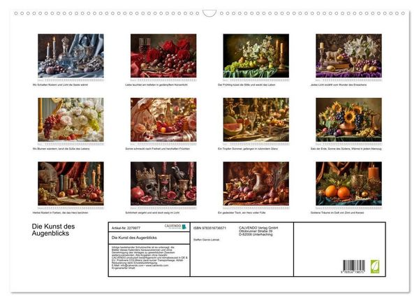 Produktbild: Die Kunst des Augenblicks (Wandkalender 2026 DIN A2 quer), CALVENDO Monatskalender