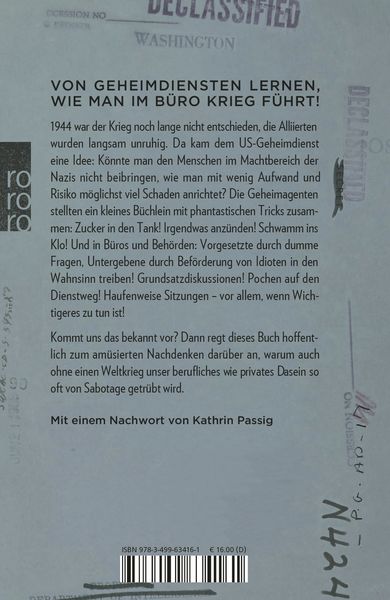 Produktbild: Das kleine Sabotage-Handbuch von 1944