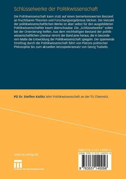 Produktbild: Schl&uuml;sselwerke der Politikwissenschaft