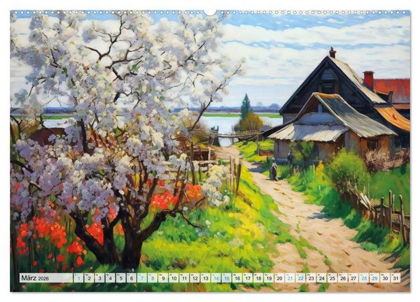 Produktbild: Landleben an der Ostsee - Alte Zeiten zwischen Meer und Bodden (Wandkalender 2026 DIN A2 quer), CALVENDO Monatskalender