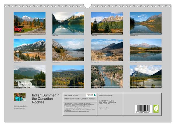 Produktbild: Indian Summer in the Canadian Rockies (Wall Calendar 2026 DIN A3 landscape), CALVENDO 12 Month Wall Calendar
