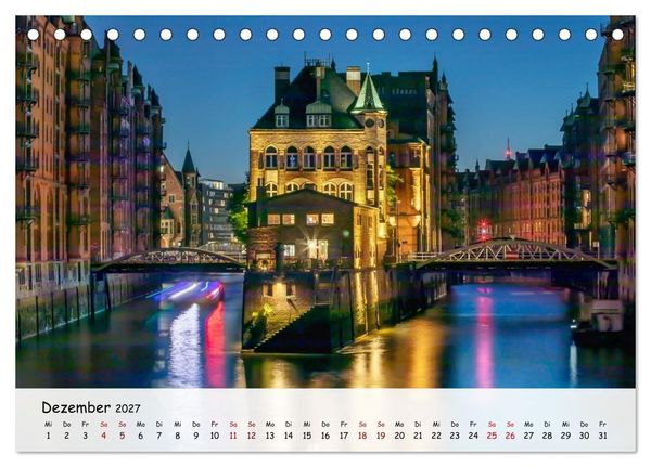 Produktbild: Hamburg - Zwischen Alster und Elbe (Tischkalender 2027 DIN A5 quer), CALVENDO Monatskalender
