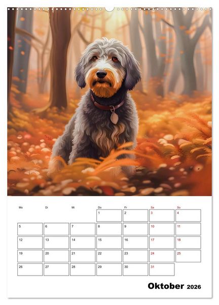 Produktbild: Aussiedoodle - Hunde zum Liebhaben (hochwertiger Premium Wandkalender 2026 DIN A2 hoch), Kunstdruck in Hochglanz