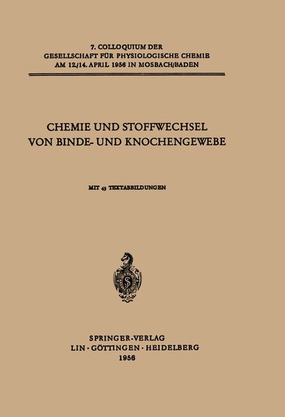 Chemie und Stoffwechsel von Binde- und Knochengewebe, Taschenbuch von F. Wassermann , Erik Jorpes , Ikuo Yamashina , L. E. Glynn , C. A. Reading,