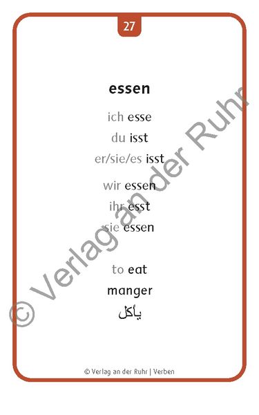 Produktbild: Verben: Set 1 - Deutsch, Englisch, Franz&ouml;sisch und Arabisch
