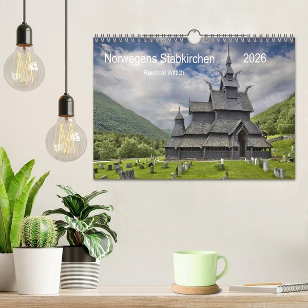 Produktbild: Norwegens Stabkirchen (Wandkalender 2026 DIN A4 quer), CALVENDO Monatskalender