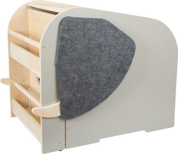 Produktbild: Small foot 12423 - Spielzeugbox mit Sitz und Rollen Elefant Wildlife, Holz/Filz, Ma&szlig;e: 63x51x41cm