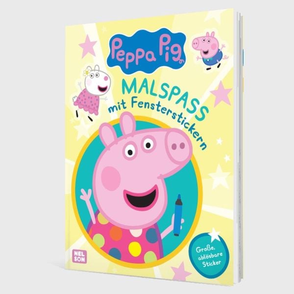 Produktbild: Peppa Wutz Mitmachbuch: Malspa&szlig; mit Fensterstickern