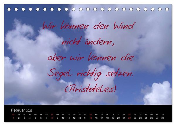 Produktbild: Positiv durch&acute;s Jahr (Tischkalender 2026 DIN A5 quer), CALVENDO Monatskalender