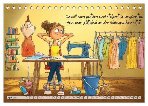 Produktbild: Fr&ouml;hlich eingef&auml;delt (Tischkalender 2026 DIN A5 quer), CALVENDO Monatskalender